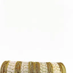 AMSHA White Glass Artificial Stones Bangle-picture-25