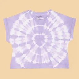Pantaloons Junior Girls Abstract Printed Round Neck Cotton T-shirt-picture-37