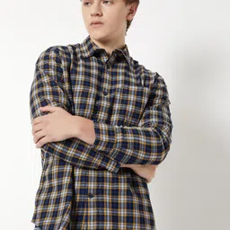 max Men Checked Spread Collar Pure Cotton Casual Shirt-image-32
