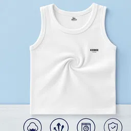 KidBee Boys Pack Of 3 Pure Cotton Basic Vests 1003-VST-445-3PC-VST-445-White-3PC image 4