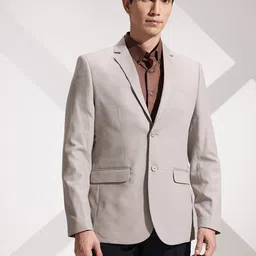 INVICTUS Slim Fit Notched Lapel Single Breasted Formal Blazer image 4
