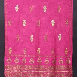 JAYPORE Ethnic Motifs Printed Cotton Silk Dupatta image 2