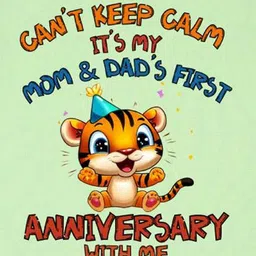 Arvesa Mom & Dad Anniversary With Me Printed Bodysuit image 2