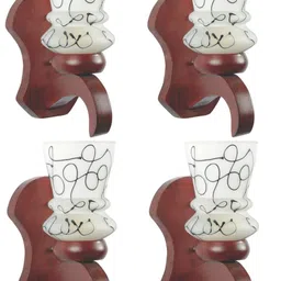 1ST TIME Black & White Colourblocked Wood Contemporary Rectangle Shaped Wall Lamp image 5