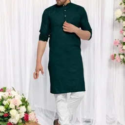 ANUJ FASHION Men Blended Straight Kurtas-picture-32