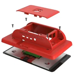 ABS Red Case for Raspberry Pi 4B and Official Touchscreen Display image 4