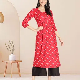 Fabclub Women Abstract Printed Daily Anarkali Kurta-image-1