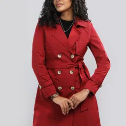 HONNETE Women Double-Breasted Notched Lapel Pea-Coat-picture-14