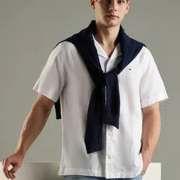 Tommy Hilfiger Cuban Collar Cotton Shirt-picture-25