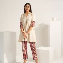 Aamili Shirt Collar Pure Cotton Co-Ords-picture-35