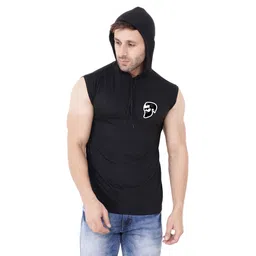 BEYOU FASHION Hooded Sleeveless Slim Fit T-shirt-image-41