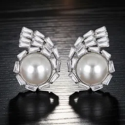 DIVASTRI Women Contemporary18kt Gold Anti Tarnish Studs Earrings-image-11