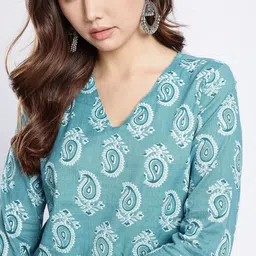 Anouk Rustic Paisley Printed Pure Cotton Kurti image 4