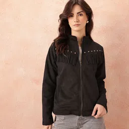 all about you Fringe Detail Tailored Jacket image 3