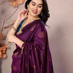 ROOP SUNDARI SAREES Woven Design Zari Pure Silk Banarasi Saree image 5