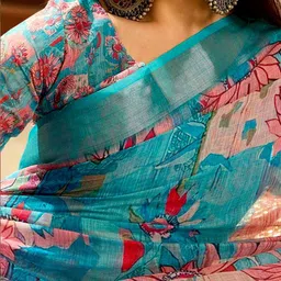 GULKEE FAB Floral Zari Handloom Saree image 4