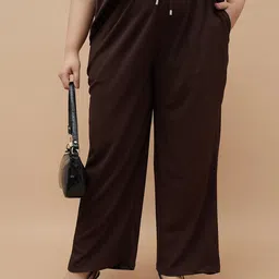 Nexus by Lifestyle Women Plus Size Solid Mid-Rise Casual Regular Trouser-picture-11