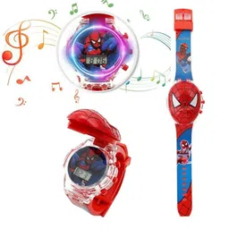 SWADESI STUFF Unisex Kids Printed Dial & Straps Digital Multi Function Automatic Watch 3D SPIDERMAN-picture-12