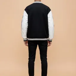 HERE&NOW Men Colourblocked Printed Jacket image 5