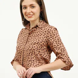 URBAN POCHE Women Animal Printed Shirt Style Top image 4