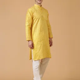 SMIT Men Jacquard Jacquard Kurta image 3
