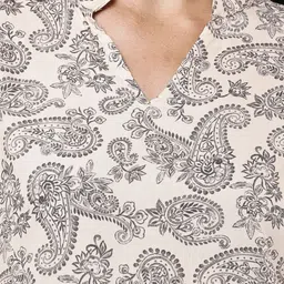 HERE&NOW Women Beige Viscose Rayon Printed Co-Ords image 2