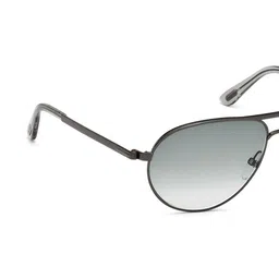 Tom Ford Men Grey Lens & Gunmetal-Toned Aviator Sunglasses with image 4