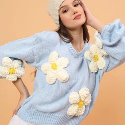Velvery Women Floral Pullover-image-63