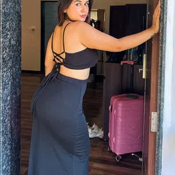 BAESD Shoulder Strap Neck Sleeveless Top With Skirt image 4