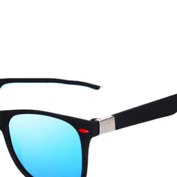 SPADEACES Unisex Polarised and UV Protected Wayfarer Sunglasses BLUE BLACK WAYFARAR-37_14 image 2