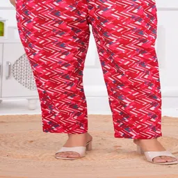 Queens Closet Printed Pure Cotton Shirt Collar Neck Top With Trousers Co-Ords image 4