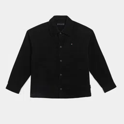 Tommy Hilfiger Boys Textured Spread Collar Pure Cotton Casual Shirt-image-91