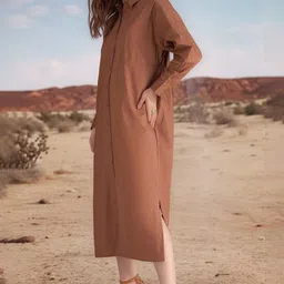 VANGULL Women Shirt Midi Dress with Slits image 1