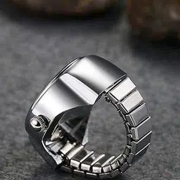 RHOSYN Silver-Plated Quartz Stretchable Watch Ring image 2