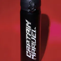 MARVEL STREET Black & White Single Stainless Steel Printed Single Wall Vacuum Water Bottle-picture-25