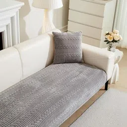 HOMETHREADS Grey & Grey Sofa Cover-image-47