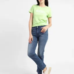 levi's Women's 712 Blue Straight Fit Mid Rise Jeans-picture-11