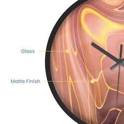 OLIVE TREE Black & Red Printed Contemporary Wall Clock image 5