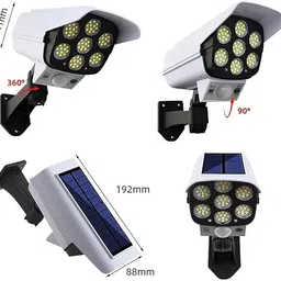 DIGSMORDEN 800Lumens 8 LED Motion Sensor 2 in 1 Solar Light Security Dummy Camera Security Camera image 3