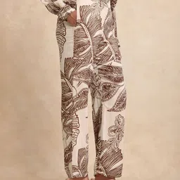 RAREISM Women Floral Printed Relaxed Straight Leg Straight Fit High-Rise Trousers image 2