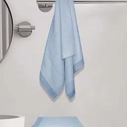 Aura Blue & Navy Blue 3 Cotton 210 GSM Bath Towel-image-75