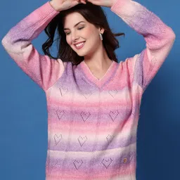 R.Code by The Roadster Life Co. Women Woollen Pullover-picture-30