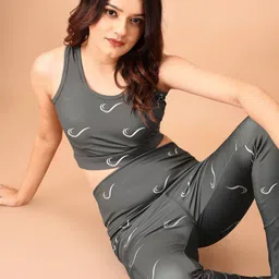 POOJARAN SAREE Printed Round Neck Tracksuits image 3