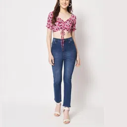 CORSICA Floral Print Sweetheart Neck Puff Sleeve Crop Top-picture-30