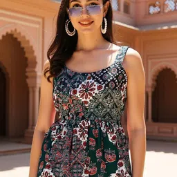 Istyle Can Women Bandhani Printed Cotton Peplum Top-image-67