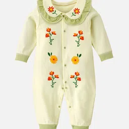 Little Surprise Box LLP Infants Ruffled Neck Floral Pattern Full Sleeves Rompers-picture-42