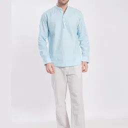 PulseIQ Men Cotton A-Line Kurtas image 2