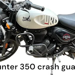 rs acessories hub Matte Black Crash Guard Compatible with RE Hunter 350-picture-18