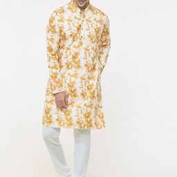 Arihant Rai Sinha Tie & Dye Dyed Pure Cotton Straight Kurta with Churidar-picture-3
