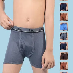 RKG Boys Pack Of 10 Mid-Rise Comfortable Casual Trunks-picture-16
